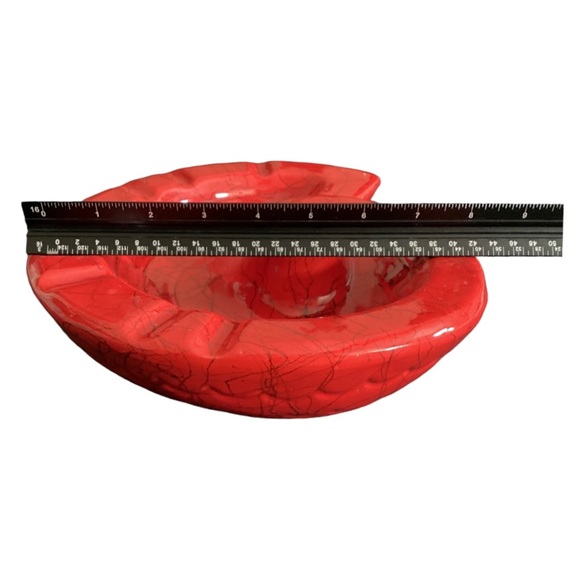 Hollywood Ceramics California Potteries Red Nautilus Seashell Ashtray MCM VTG - Picture 14 of 16